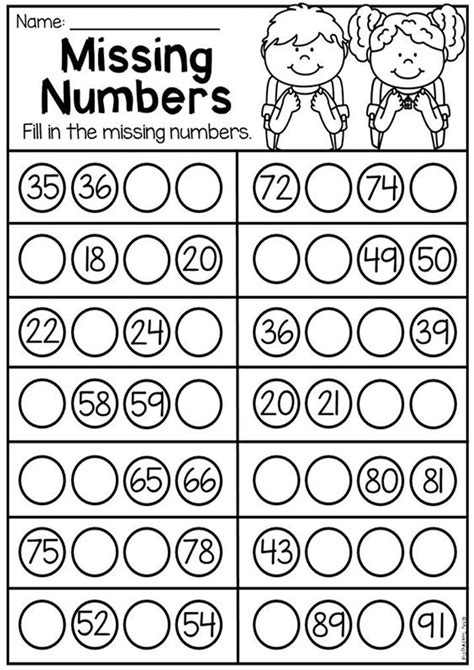 Missing Number Worksheets For Kindergarten