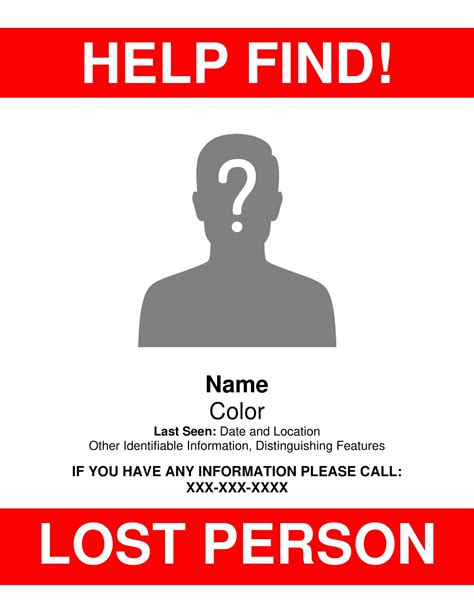 Missing Poster Template Funny