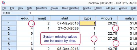 Missing System Spss