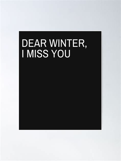 Missing Winter Quotes