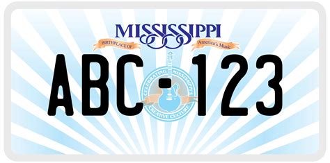 Mississippi License Plate