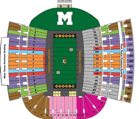 Missouri Tigers Football Seating Chart