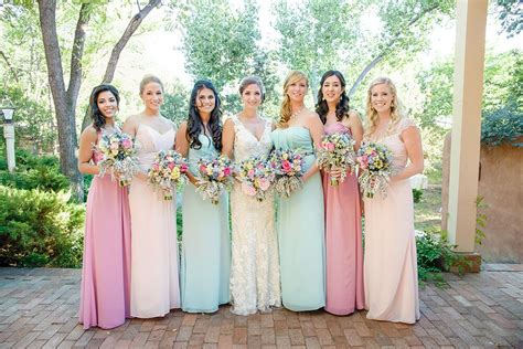 Mixed Pastel Bridesmaid Dresses