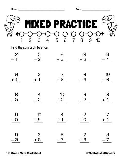 Mixed Addition And Subtraction Worksheet