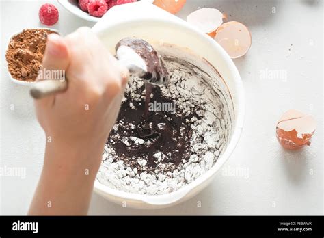 Mixing Batter For Brownies