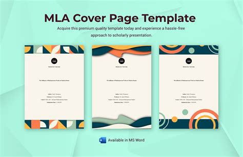 Mla Cover Page Word Template
