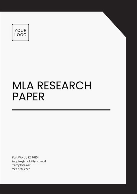 Mla Style Research Paper Template