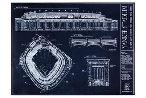 Mlb Baseball Stadium Blueprints