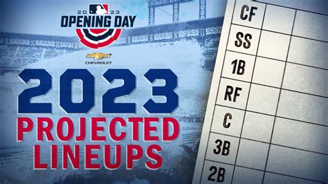 Mlb Opening Day Projected Line   ups For Mlb