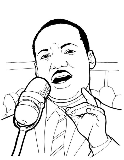 Mlk Coloring Pages Free Printable