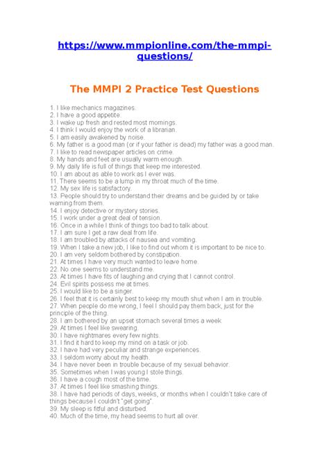 Mmpi Free Test