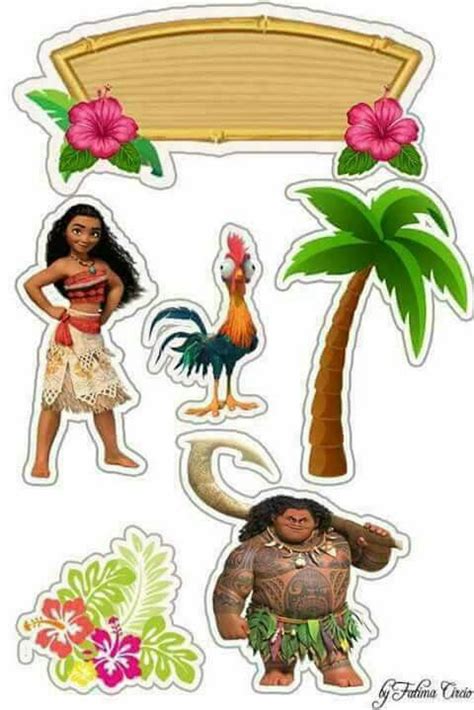 Moana Cake Topper Printable