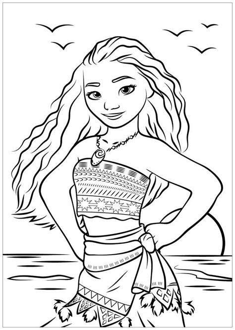 Moana Pages To Color 35 Printable Moana Coloring Pages / Princess
