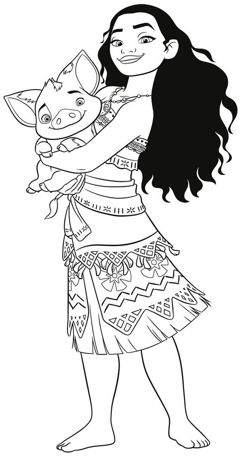 Princess Moana Portrait coloring page Free Printable Coloring Pages