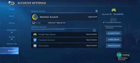 Tampilan Advance Server Mobile Legends