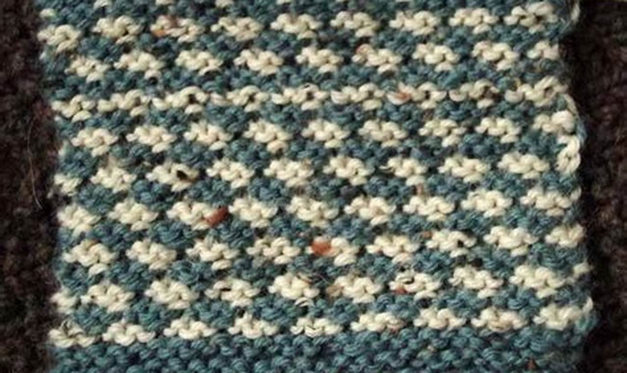 Mock Houndstooth Knitting Pattern