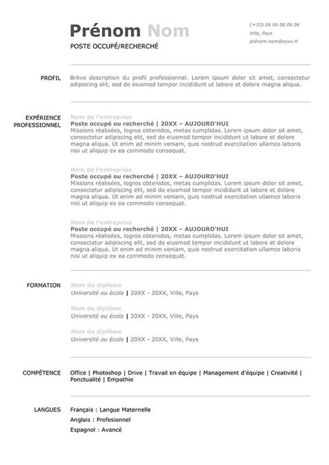 Modèle Cv Sobre