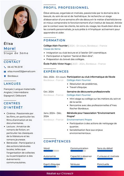 Modèle Cv Stage