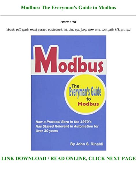 Modbus: The Everyman's Guide To Modbus
