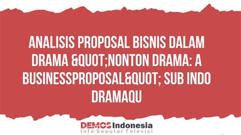 Model Bisnis Dramaqu Indonesia