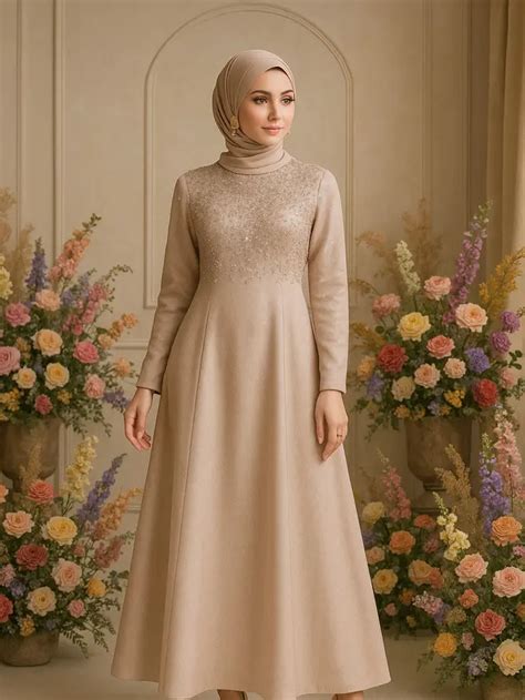 Model Gamis Simple Tapi Mewah 2019