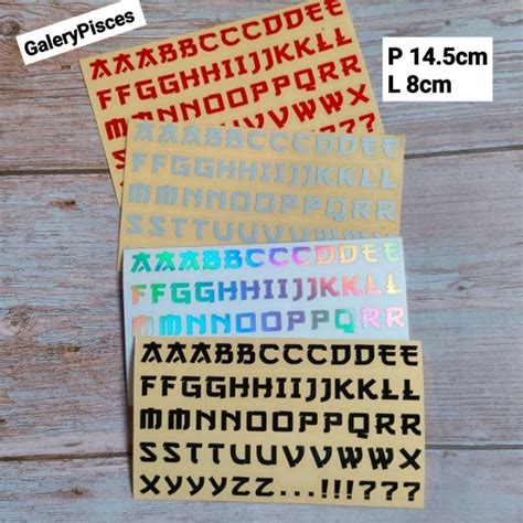 Model Huruf Cutting Sticker