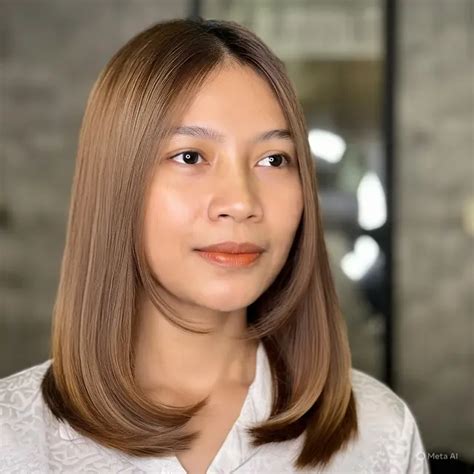 Model Rambut Layer Sebahu Tanpa Poni