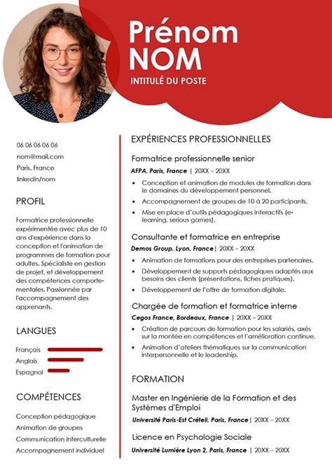 Modele Cv Formateur