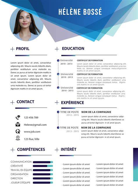 Modele Cv Gratuit Moderne