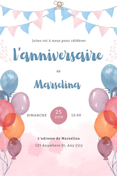 Clipart invitation anniversaire 7 » Clipart Station