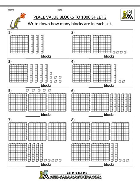 Modeling Decimals With Base Ten Blocks Worksheets