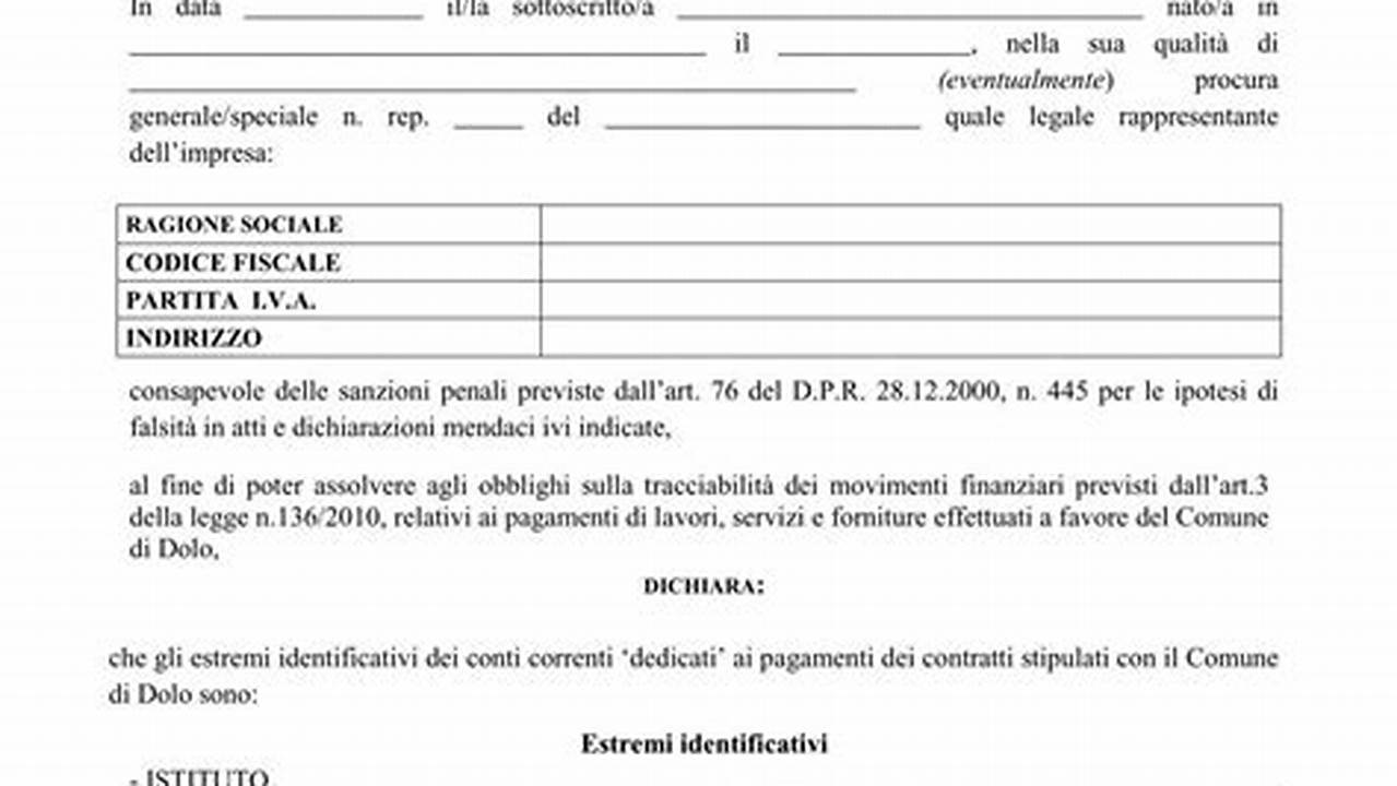 Modello Dichiarazione Ai Sensi Dpr 445 00