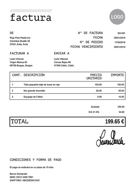 Modelo De Una Factura 100 plantillas de facturas gratis | Envíe PDF | Descárguelo gratis