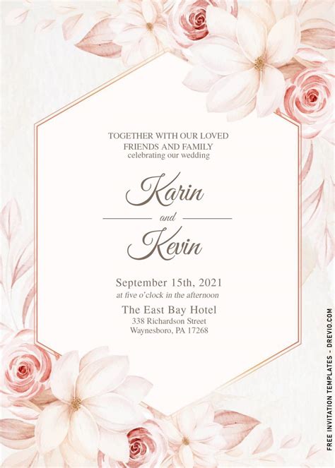 Free Vector Modern wedding invitation template