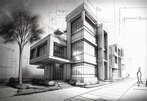 Modern Architecture Buildings Drawings