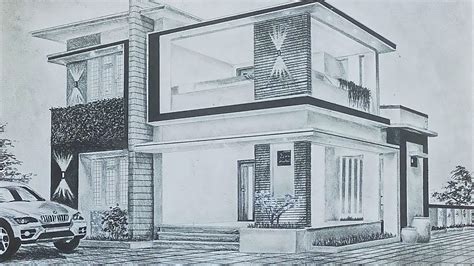 Modern Architecture House Drawing