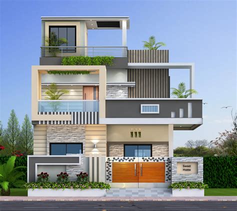Modern Architecture Unique Front Elevation House Design