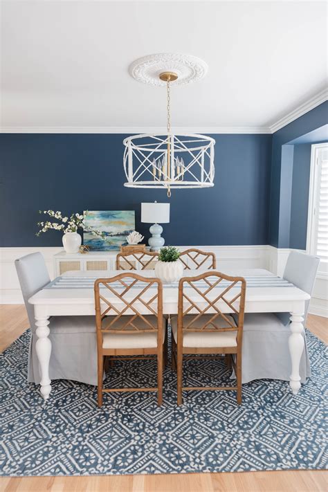 Modern Blue Grey Dining Room