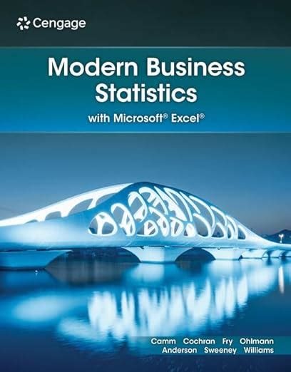 Modern Business Statistics With Microsoft Excel