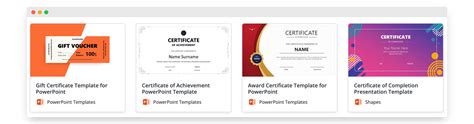 Modern Certificate PowerPoint Template - SlideModel