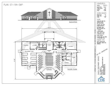 Modern Church Architecture Plan