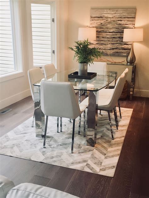 Modern Dining Room Table Staging