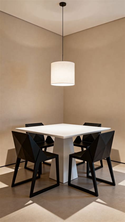 Modern Dining Set showcasing clean lines and minimalist aesthetics.