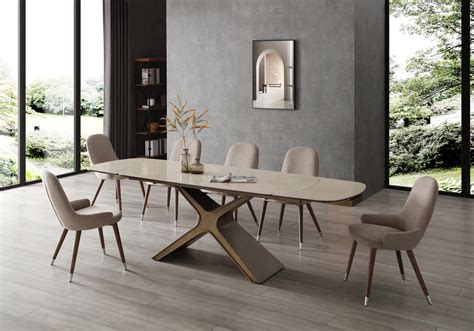 Modern Dining Room Table with Glass Top