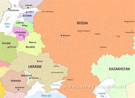 StepMap Modern Day Eastern Europe Landkarte für Ukraine