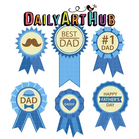 Modern Father's Day Ribbons