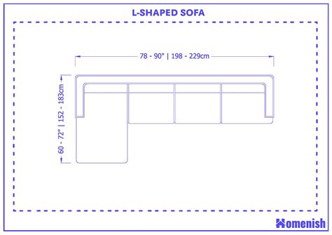 Modern L Shape Sofa Size