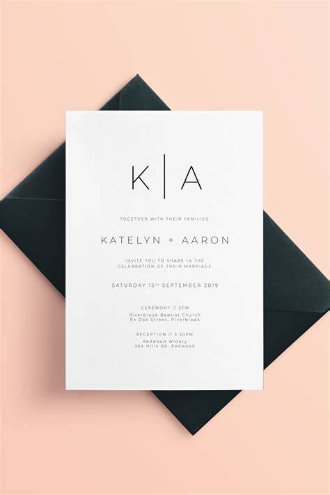 Modern Minimalist Invitations