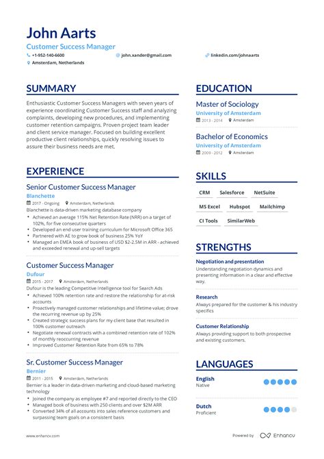 Modern Resume Template Examples