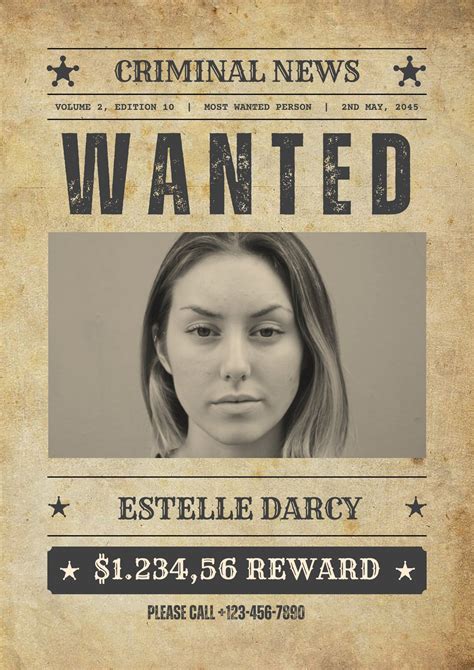 Modern Wanted Poster Template